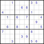 Судоку 9х9 #575 трудный