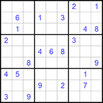 Судоку 9х9 #576 трудный