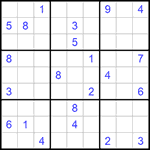 Судоку 9х9 #578 трудный