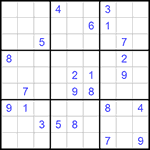 Судоку 9х9 #579 трудный
