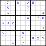 Судоку 9х9 #582 трудный