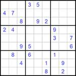 Судоку 9х9 #583 трудный