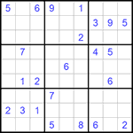 Судоку 9х9 #584 трудный
