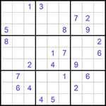 Судоку 9х9 #589 трудный