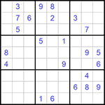 Судоку 9х9 #590 трудный