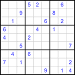 Судоку 9х9 #592 трудный