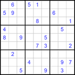 Судоку 9х9 #594 трудный