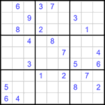 Судоку 9х9 #598 трудный