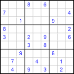 Судоку 9х9 #600 трудный