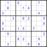 Судоку 9х9 #566 очень трудный