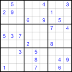 Судоку 9х9 #572 очень трудный