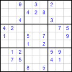 Судоку 9х9 #574 очень трудный