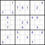 Судоку 9х9 #575 очень трудный