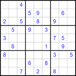 Судоку 9х9 #576 очень трудный