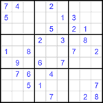 Судоку 9х9 #577 очень трудный