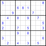 Судоку 9х9 #581 очень трудный