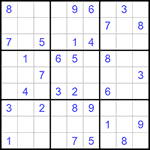Судоку 9х9 #582 очень трудный