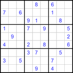 Судоку 9х9 #583 очень трудный