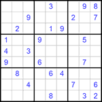 Судоку 9х9 #585 очень трудный