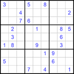 Судоку 9х9 #587 очень трудный