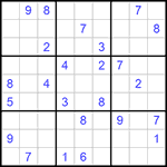 Судоку 9х9 #588 очень трудный