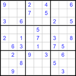 Судоку 9х9 #592 очень трудный