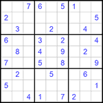 Судоку 9х9 #594 очень трудный