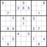 Судоку 9х9 #595 очень трудный