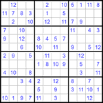 Судоку 12х12 #40 легкий