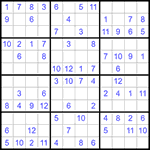 Судоку 12х12 #45 легкий