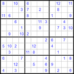 Судоку 12х12 #37 средний