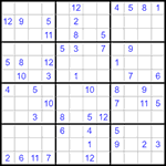 Судоку 12х12 #34 трудный