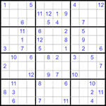 Судоку 12х12 #35 трудный