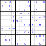 Судоку 12х12 #37 трудный