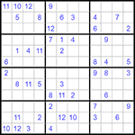 Судоку 12х12 #40 трудный
