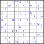 Судоку 12х12 #33 очень трудный