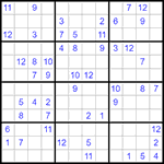 Судоку 12х12 #35 очень трудный