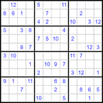 Судоку 12х12 #37 очень трудный