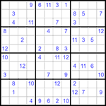 Судоку 12х12 #40 очень трудный