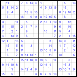 Судоку 16х16 #37 легкий