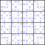 Судоку 16х16 #38 легкий