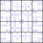 Судоку 16х16 #40 легкий