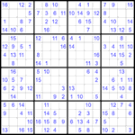 Судоку 16х16 #41 легкий