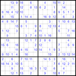 Судоку 16х16 #42 легкий