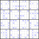 Судоку 16х16 #32 средний