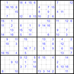 Судоку 16х16 #34 средний