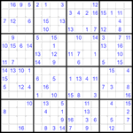 Судоку 16х16 #35 средний