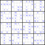 Судоку 16х16 #36 средний