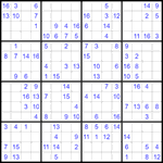 Судоку 16х16 #38 средний