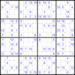 Судоку 16х16 #40 средний